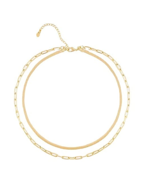 layered necklaces, gold statement necklace, dainty,  waterproof, popular, gold plated, stainless steel, luxury, designer, double necklaces, gift idea