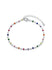 Colorful Bracelet, .925 Sterling Silver Bubble Bezel Diamond CZ Waterproof Daily Bracelet